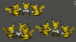 1/20 Scale World Zukan Pikachu Set - Pokemon Statue - YueZhiShi Studio