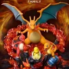 1/20 Scale World Zukan Pokemon Evolution Series 002 Charizard Family with LED - Pokemon Resin Statue - Fairyland Studio