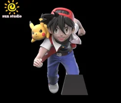 1/20 Scale World Zukan Red & Pikachu & Poliwhirl & Bulbasaur - Pokemon Statue - sun Studio