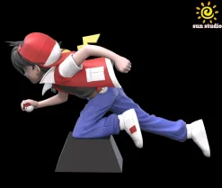 1/20 Scale World Zukan Red & Pikachu & Poliwhirl & Bulbasaur - Pokemon Statue - sun Studio