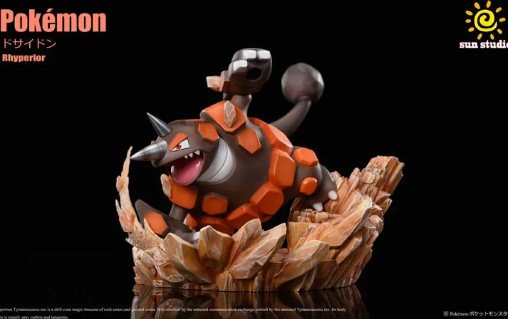 1/20 Scale World Zukan Rhydon & Rhyperior - Pokemon Resin Statue - sun Studio