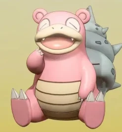 1/20 Scale World Zukan Sleepy Slowpoke & Can't Fight Slowpoke & Sleepy Slowbro - Pokemon Statue - DaiDaiLeYuan Studios