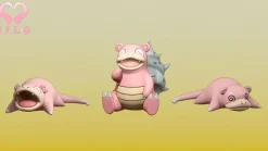 1/20 Scale World Zukan Sleepy Slowpoke & Can't Fight Slowpoke & Sleepy Slowbro - Pokemon Statue - DaiDaiLeYuan Studios