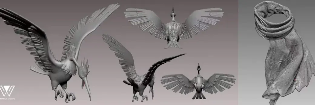 1/20 Scale World Zukan Snorlax & Zarude & Evolution of Fearow Set - Pokemon Resin Statue - Wonder Studio