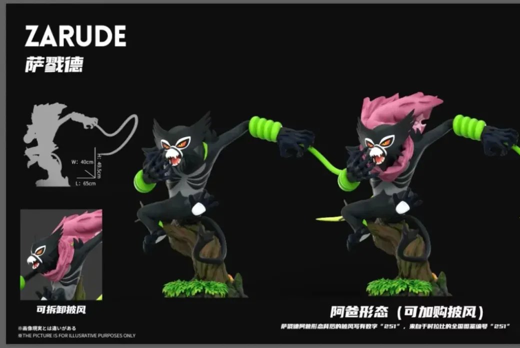 1/20 Scale World Zukan Snorlax & Zarude & Evolution of Fearow Set - Pokemon Resin Statue - Wonder Studio