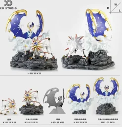 1/20 Scale World Zukan Solgaleo & Lunala - Pokemon Resin Statue - XO Studio