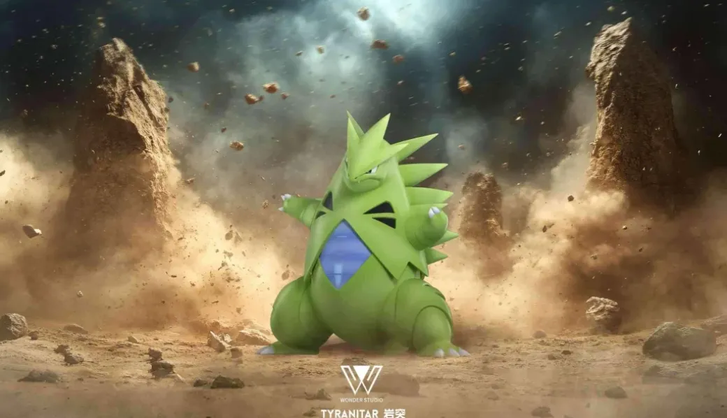 1/20 Scale World Zukan Tyranitar - Pokemon Statue - Wonder Studio