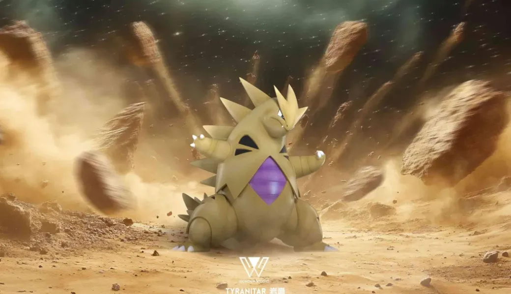 1/20 Scale World Zukan Tyranitar - Pokemon Statue - Wonder Studio