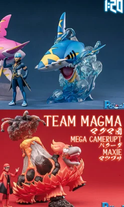 1/20 Scale World Zukan Villainous team Series 001 Team Aqua & Team Magma - Pokemon Resin Statue - PCHouse Studios