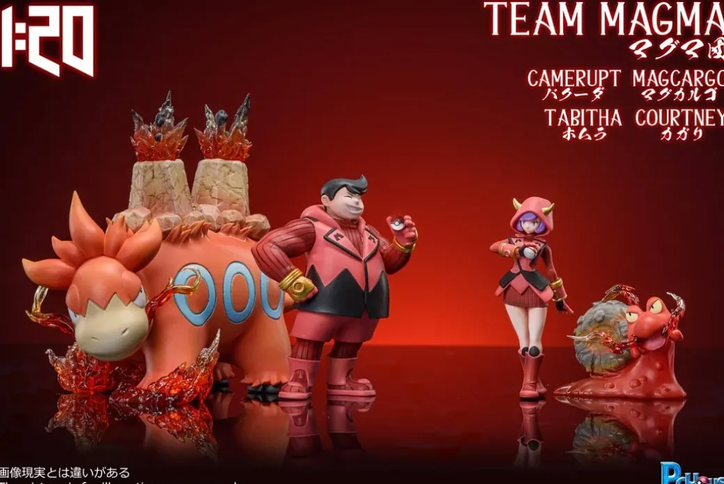 1/20 Scale World Zukan Villainous team Series 002 Team Aqua & Team Magma - Pokemon Resin Statue - PCHouse Studios