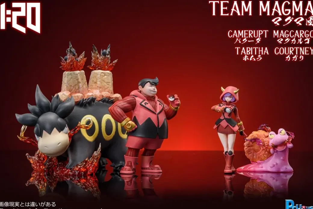 1/20 Scale World Zukan Villainous team Series 002 Team Aqua & Team Magma - Pokemon Resin Statue - PCHouse Studios