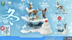 1/20 Scale World Zukan Winter Ver. Deerling & Sawsbuck - Pokemon Resin Statue - Braviary Studio