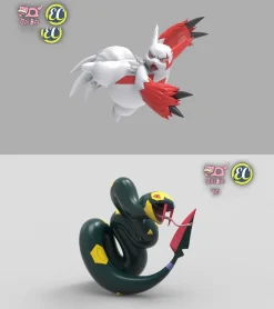 1/20 Scale World Zukan Zangoose & Seviper & Pikachu - Pokemon Resin Statue - EC-Studio