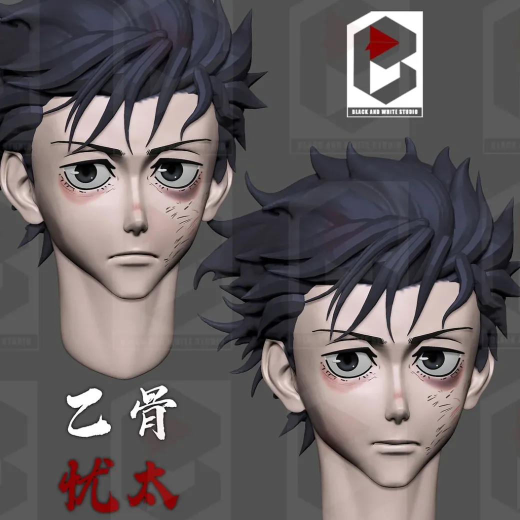 1/6 Scale Yuta Okkotsu & Rika Orimoto - Jujutsu Kaisen Resin Statue - Black And White Studio
