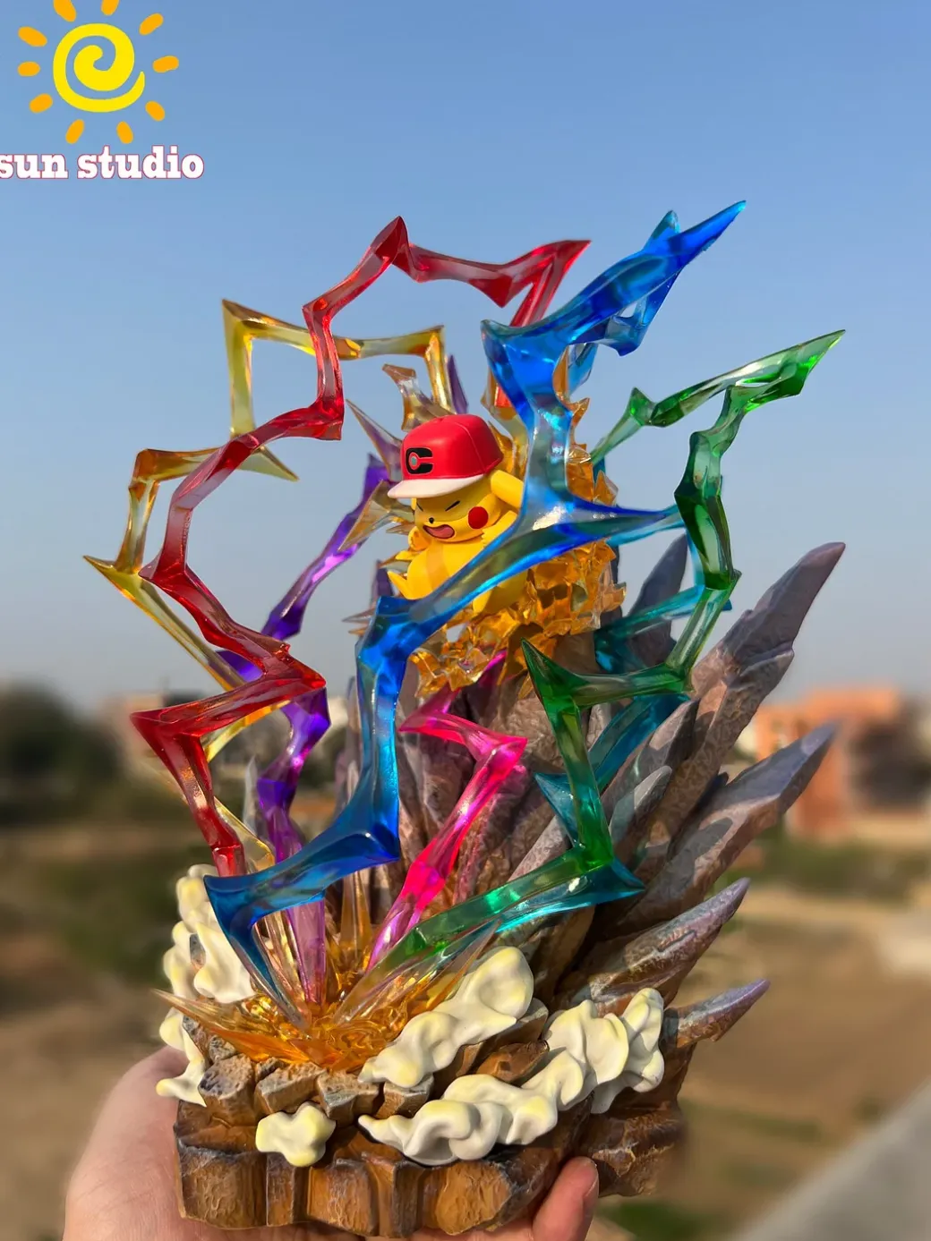 10,000,000 Volt Thunderbolt Pikachu - Pokemon Resin Statue - sun Studio