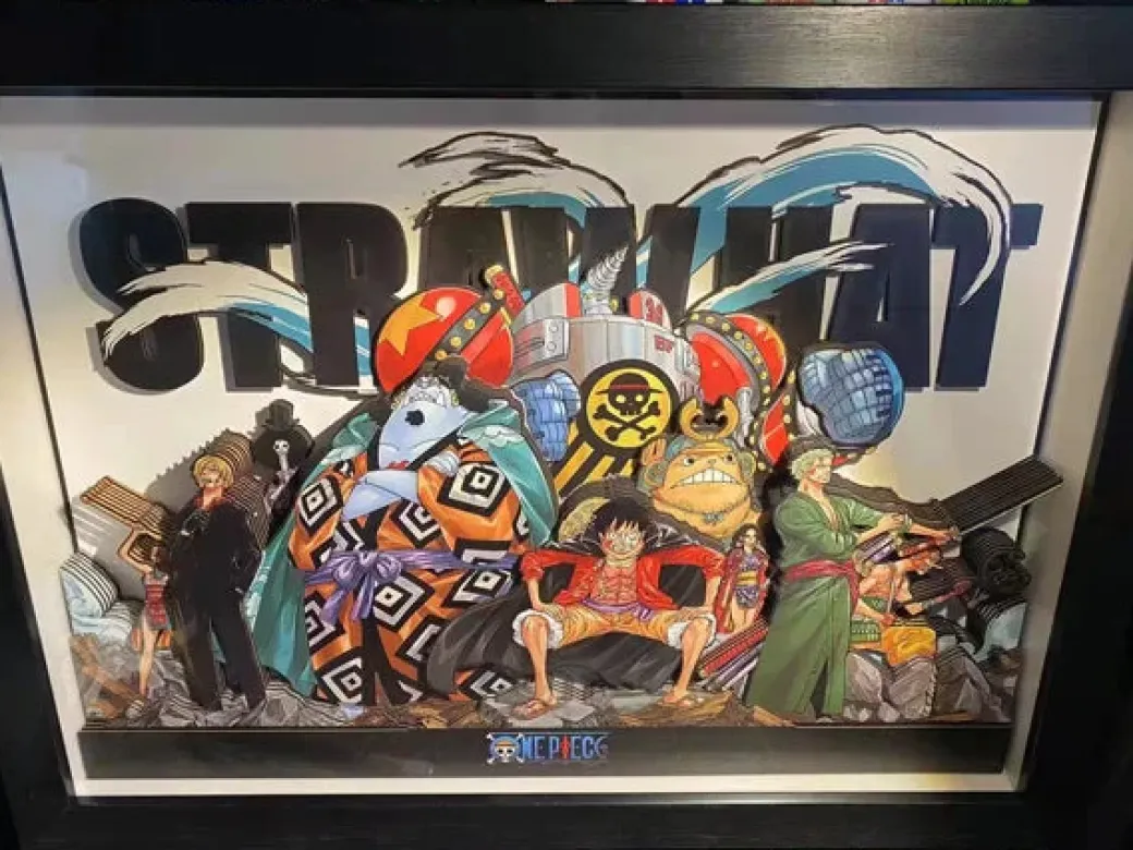 A3 Size Straw Hat Pirates 3D Decorative Painting - ONE PIECE - Raven Studio