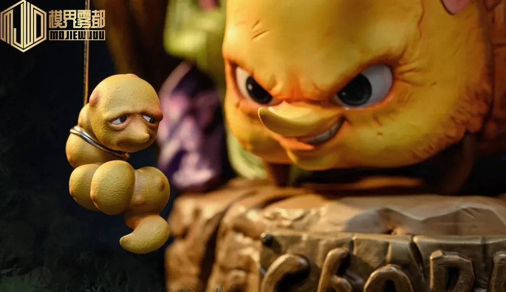 Adventure in Forest Tony Tony Chopper & Yellow Worm - ONE PIECE Resin Statue - MJ Studio