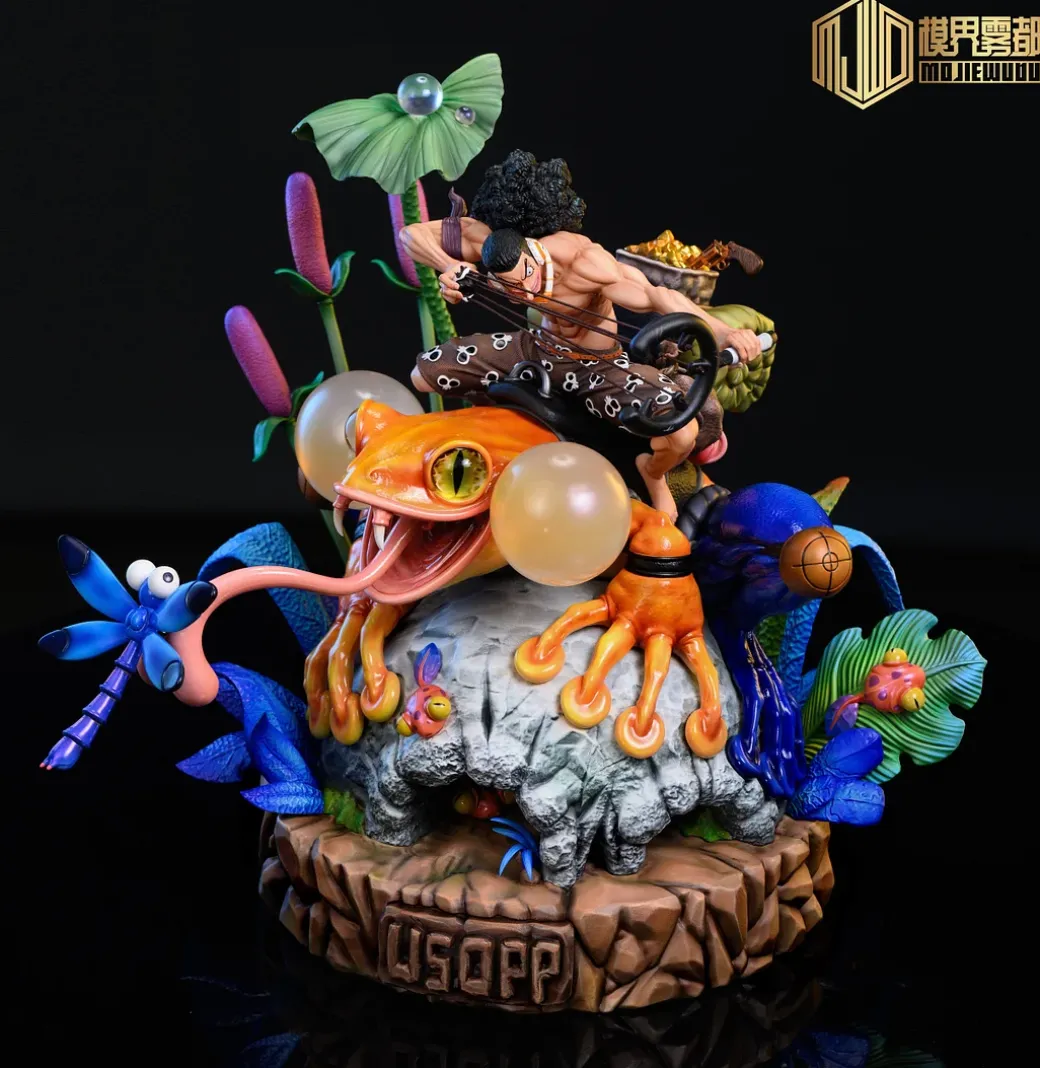 Adventure in Forest Usopp & Frog - ONE PIECE Resin Statue - MJ Studio