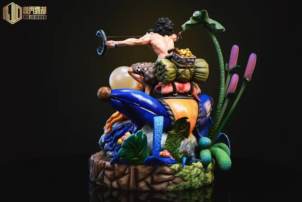 Adventure in Forest Usopp & Frog - ONE PIECE Resin Statue - MJ Studio
