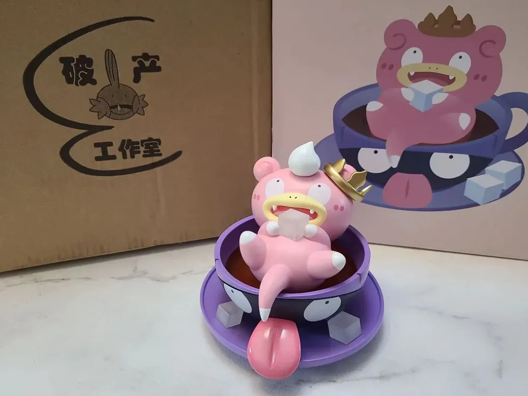 Afternoon Tea Series Slowpoke Coffee Cup - Pokemon Resin Statue - PoChan Studios