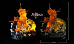 Agumon & Greymon with LED - Digimon Resin Statue - Idea Rocket Studios