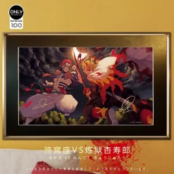 Akaza VS Rengoku Kyoujurou Special Commemorative Painting - Demon Slayer: Kimetsu No Yaiba Decorative Painting - Mystical Art Studios