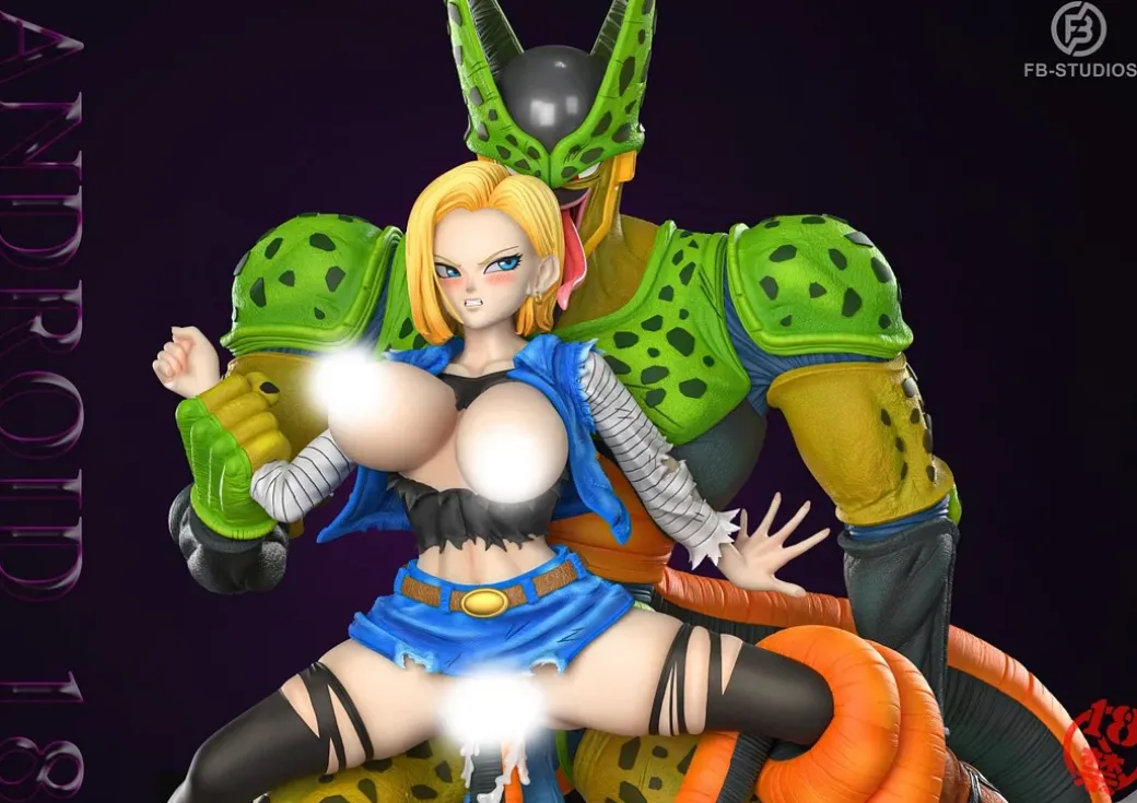 Android 18 VS Cell - Dragon Ball Resin Statue - FB Studio
