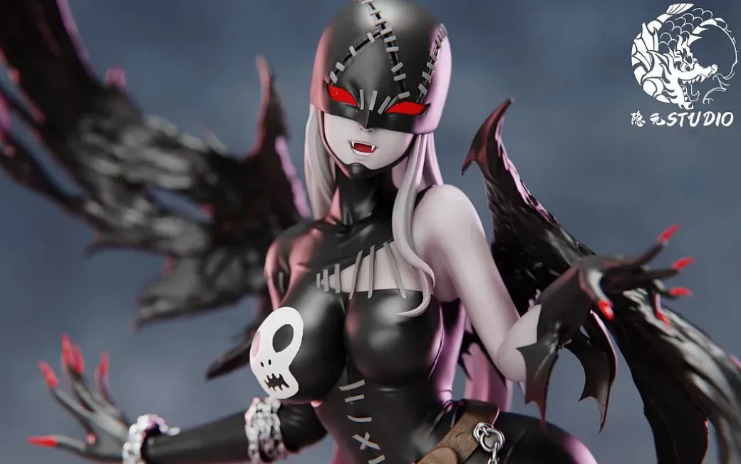 Angewomon & Lady Devimon - Digimon Resin Statue - YinYuan Studios