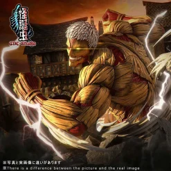 Armored Titan & Falco Grice's Jaw Titan Bust Statue With LED - Attack On Titan Resin Statue - GDC-Studio