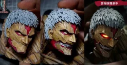 Armored Titan & Falco Grice's Jaw Titan Bust Statue With LED - Attack On Titan Resin Statue - GDC-Studio