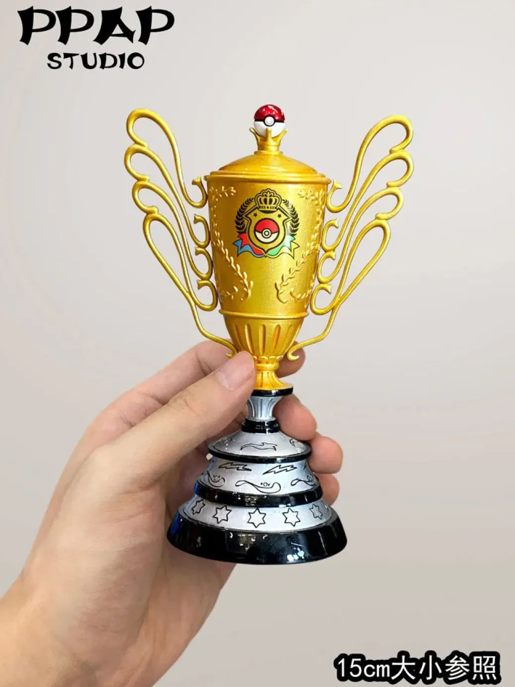 Ash Ketchum's Pokemon World Champion Trophy - Pokemon Resin Statue - PPAP Studios