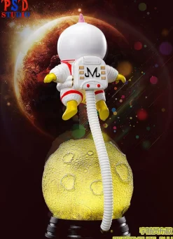Astronauts Buu alone on the moon night light with LED - Dragon Ball Resin Statue - PSD Studios