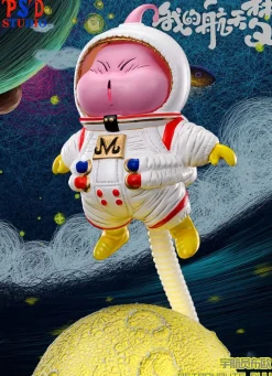 Astronauts Buu alone on the moon night light with LED - Dragon Ball Resin Statue - PSD Studios
