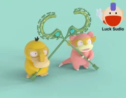 Barrier Beasts Psyduck & Slowpoke - Ne Zha Pokemon Statue - Luck Studio