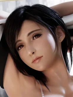 Bedtime Tifa Lockhart Decorative Painting - (FF7) Final Fantasy VII - Xingkong Studio