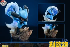 Big & 1/20 Scale World Zukan Lucario Family - Pokemon Resin Statue - Mega Studio