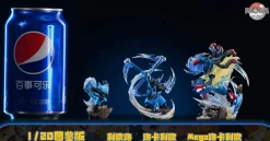 Big & 1/20 Scale World Zukan Lucario Family - Pokemon Resin Statue - Mega Studio