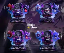 Big & 1/20 Scale World Zukan Throne Gengar Family - Pokemon Statue - sun Studio