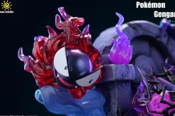Big & 1/20 Scale World Zukan Throne Gengar Family - Pokemon Statue - sun Studio