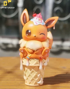 Big & Small Ice Cream Eevee - Pokemon Resin Statue - DM Studios