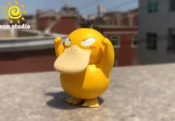 Big & Small Scale Cheering Psyduck - Pokemon Resin Statue - sun Studio