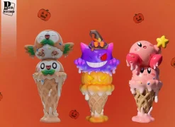 Big & Small Scale Halloween Pumpkin Ice Cream Gengar - Pokemon Resin Statue - Poker-Studios
