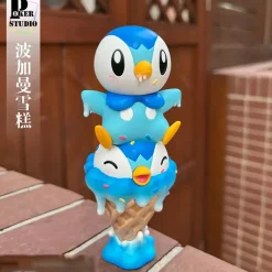 Big & Small Scale Ice Cream Piplup - Pokemon Resin Statue - Poker-Studios