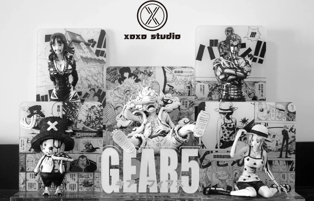 Black & White Comic Ver. Nika Monkey D. Luffy - ONE PIECE Resin Statue - XOXO Studios