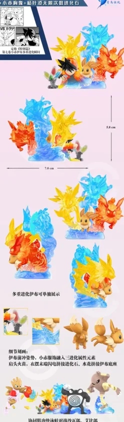 Bruno's Fighting Type Team VS Red's Team - Pokemon Resin Statue - QN Studios