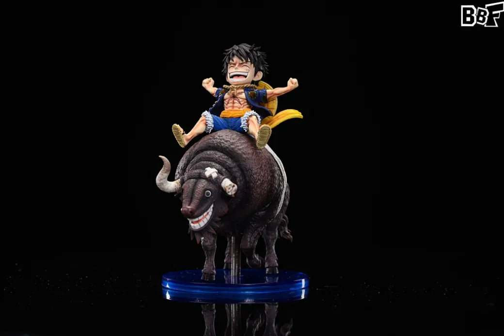Bull Riding Monkey D. Luffy & Rocking Boat Lucy - ONE PIECE Resin Statue - BBF Studios