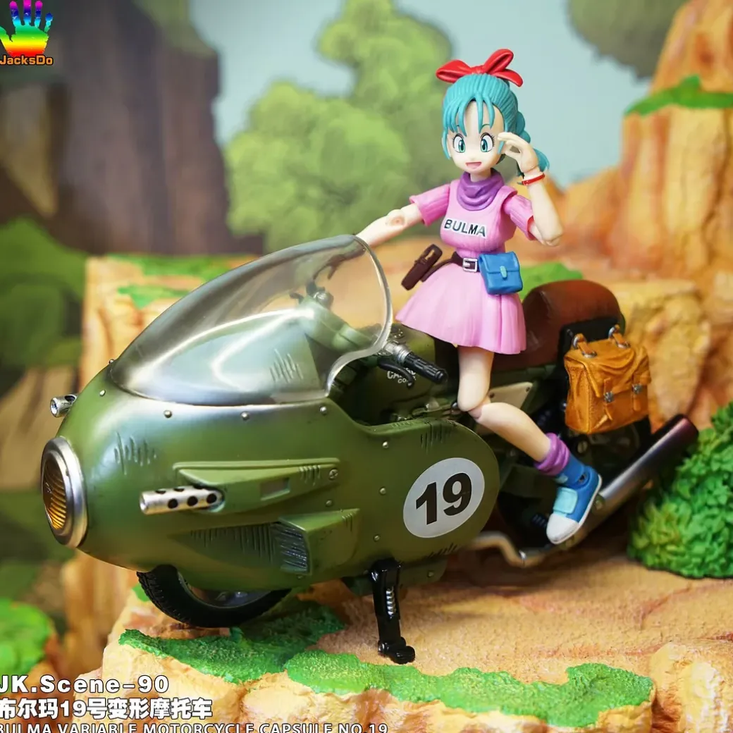 Bulma's Variable Motorcycle No.19 with LED - Dragon Ball Resin Statue - JacksDo Studios