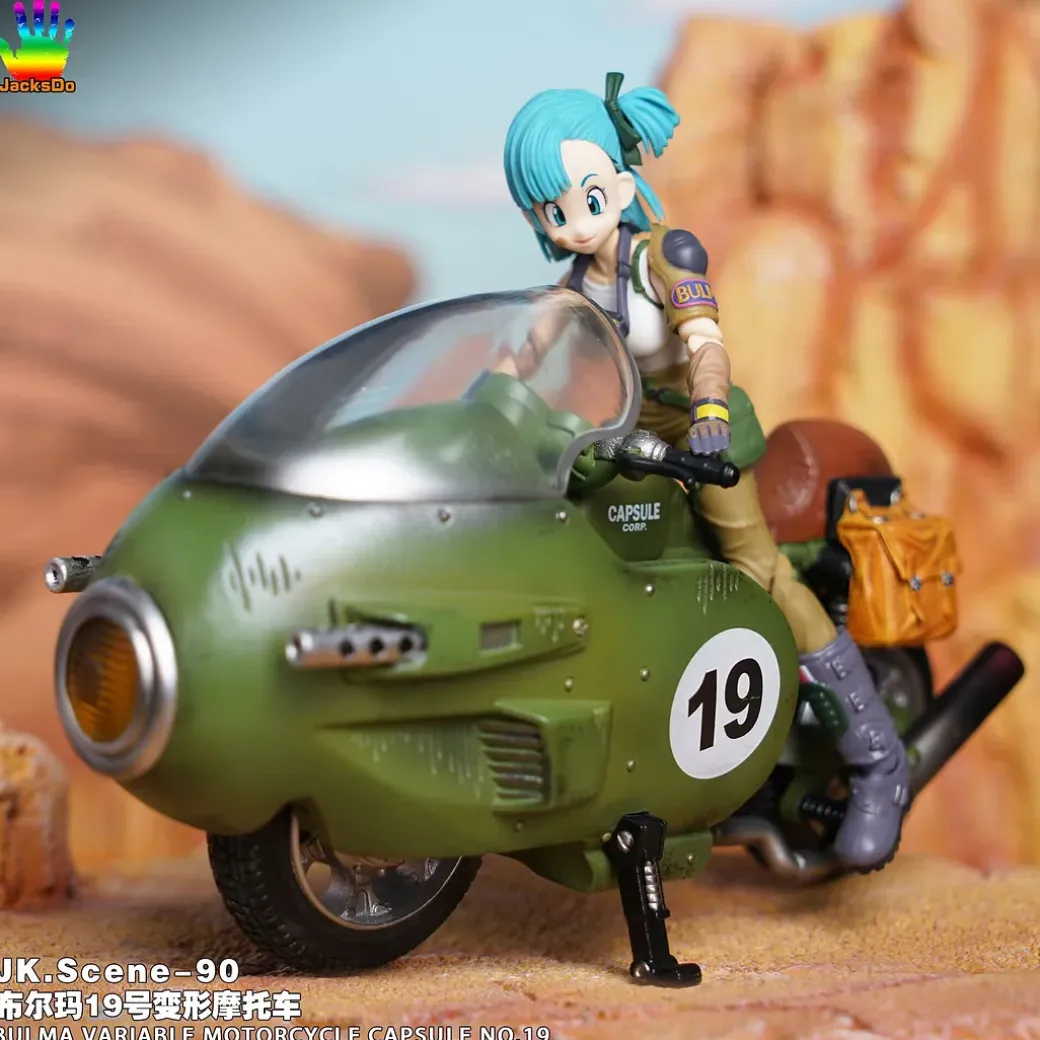 Bulma's Variable Motorcycle No.19 with LED - Dragon Ball Resin Statue - JacksDo Studios