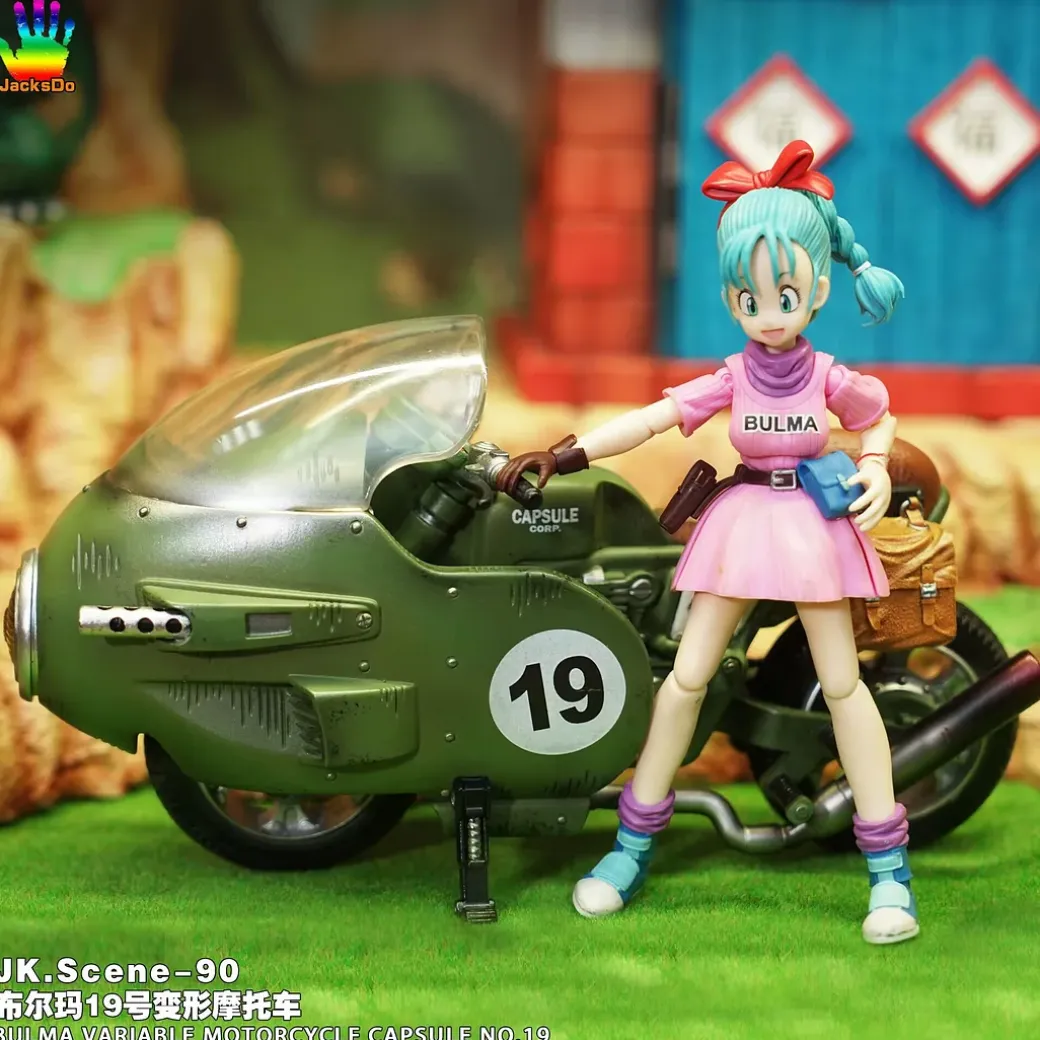 Bulma's Variable Motorcycle No.19 with LED - Dragon Ball Resin Statue - JacksDo Studios