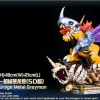 Burning Courage Metal Greymon - Digimon Resin Statue - Black-Dog-Studios